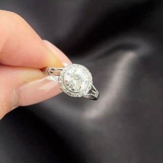 Edwardian Diamond Cluster Ring 1.2ct
