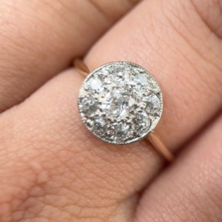 Edwardian Diamond Daisy Cluster Ring