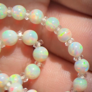 Edwardian Graduated Opal Bead Necklace