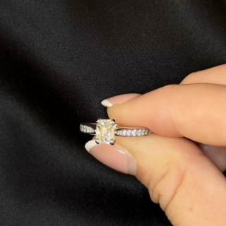 Emerald Cut Diamond Ring 1.1ct