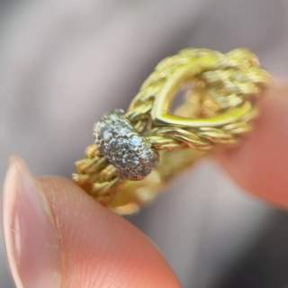 Kutchinsky Diamond Rope Knot Ring