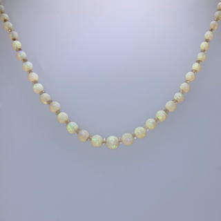 Opal and Rock Crystal Beaded Necklace
