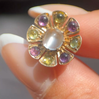 Suffragette Flower Cluster Stud Earrings
