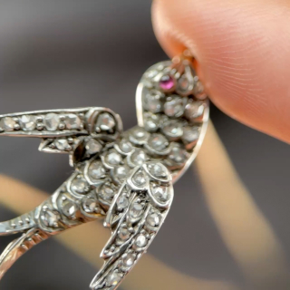 Victorian Diamond Swallow Necklace